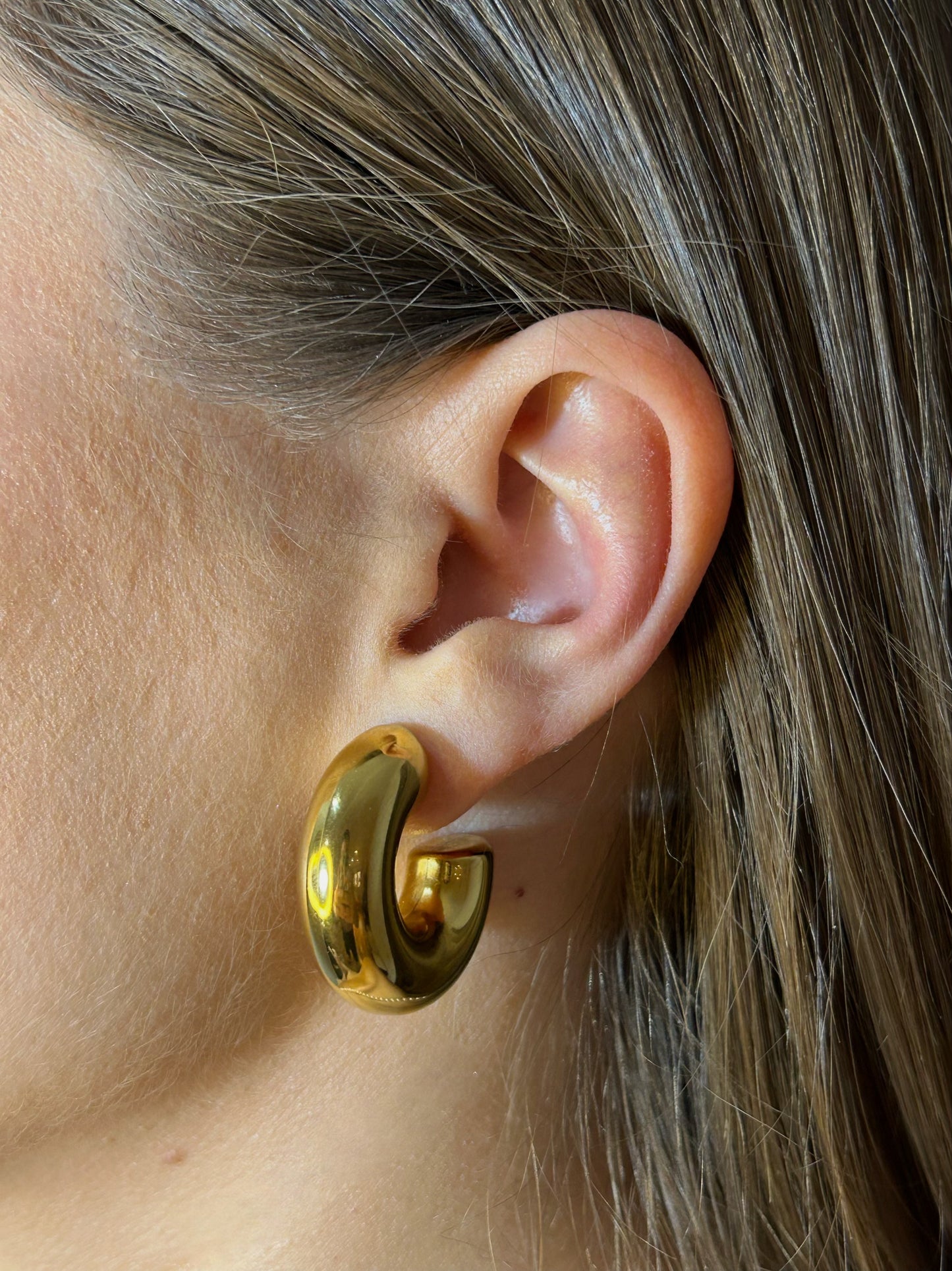 Gold Chunk Earrings