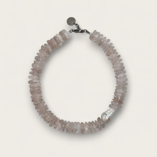 Pink Quartz Necklace 